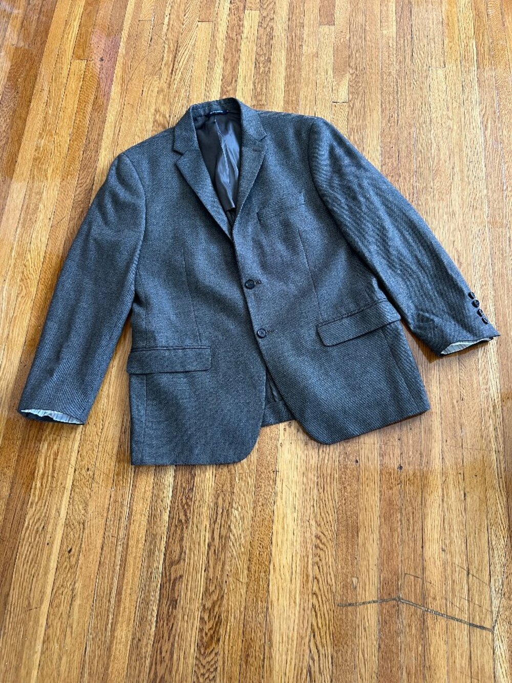 Ralph Ralph Lauren Olive Green 100% Wool Textured Blazer Canada Made - Men's 42R